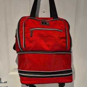 Biaggi Expandable Carry On Red Nylon Bag